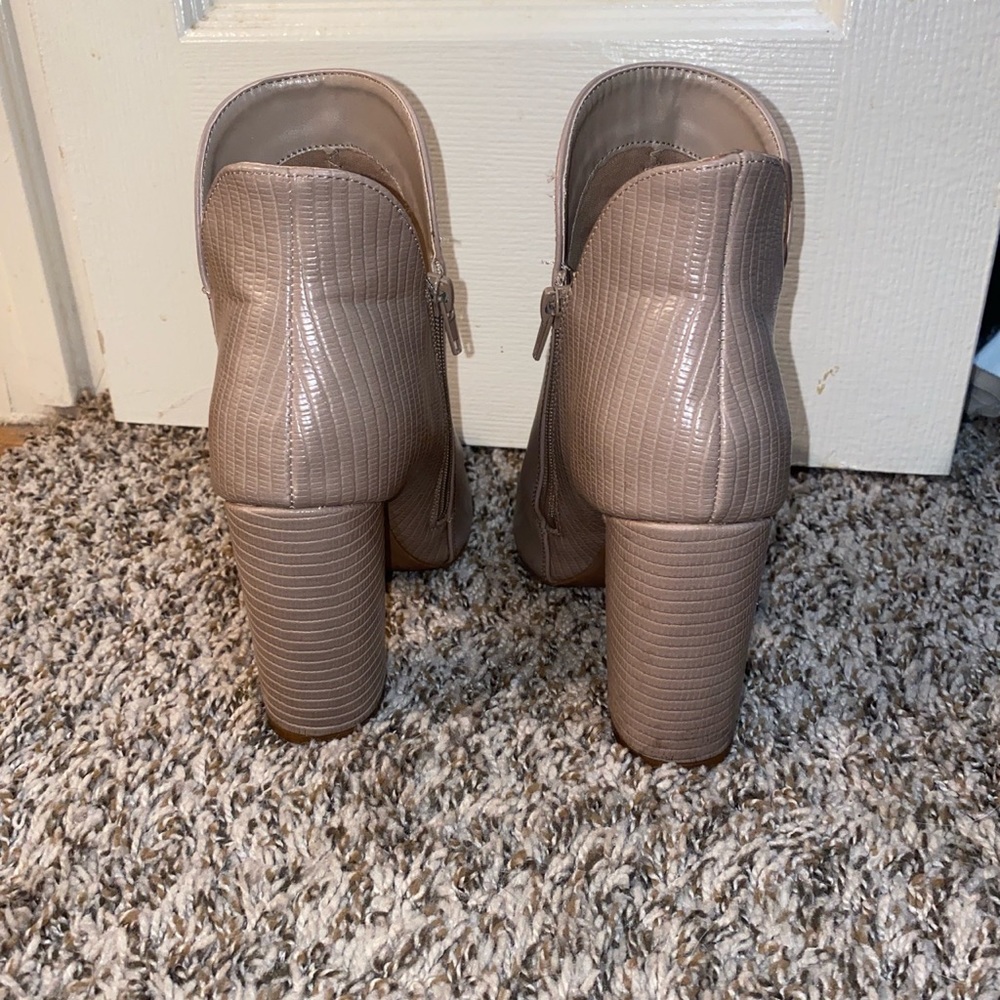 Beige booties. - Picture 2 of 2